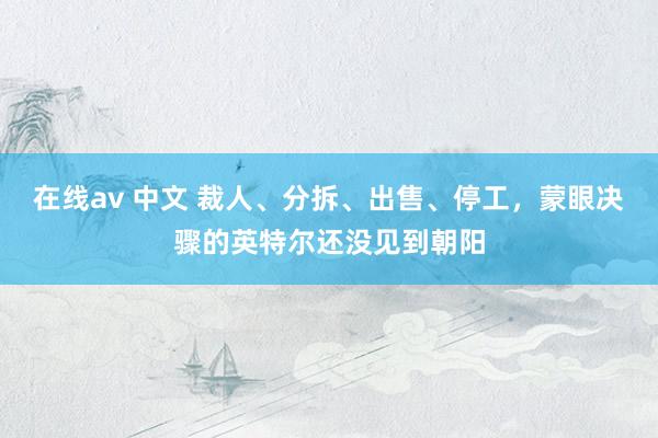 在线av 中文 裁人、分拆、出售、停工，蒙眼决骤的英特尔还没见到朝阳