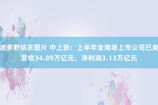 波多野结衣图片 中上协：上半年全商场上市公司已矣营收34.89万亿元，净利润3.13万亿元