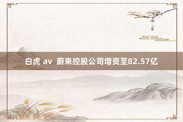 白虎 av  蔚来控股公司增资至82.57亿