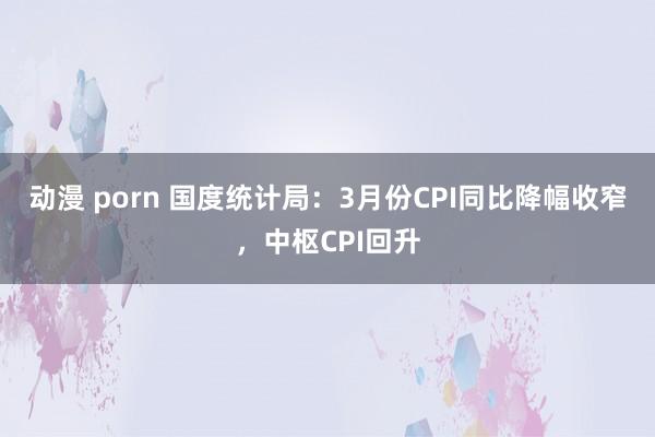 动漫 porn 国度统计局：3月份CPI同比降幅收窄，中枢CPI回升
